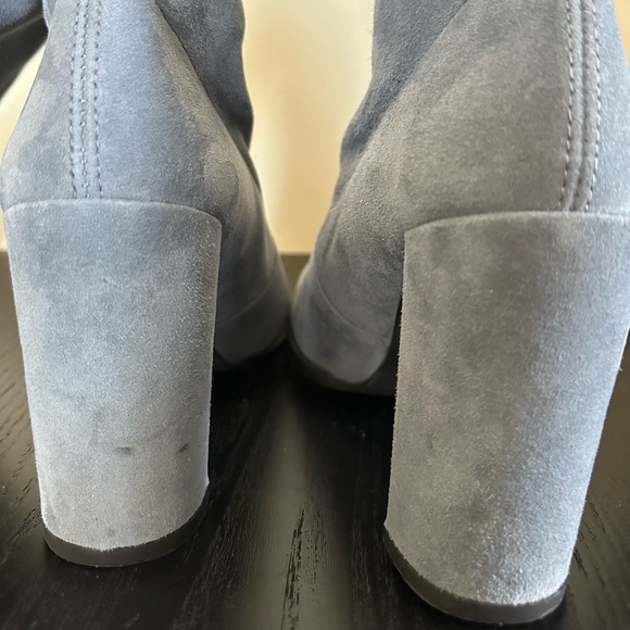 Stuart Weitzman Hiline Over The Knee Thigh High Suede Boots Blue Women Size 7.5 - Picture 10 of 16